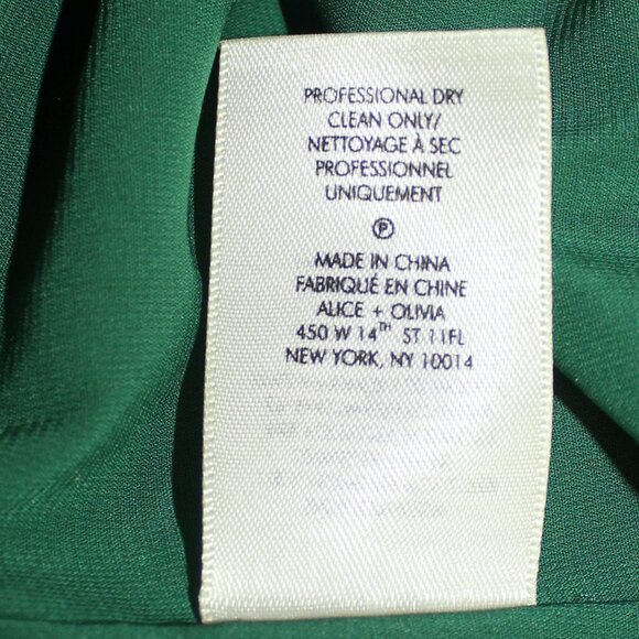 Alice  + Olivia Carli cold shoulder green mini  lined dress size Medium - Picture 6 of 7